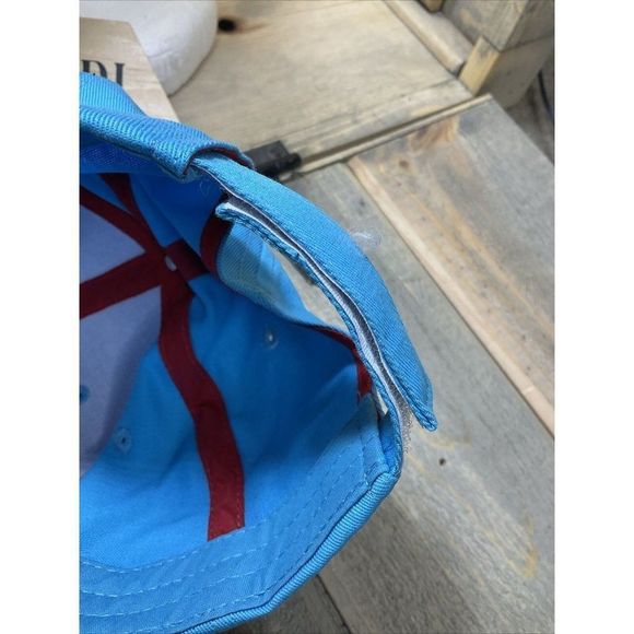 Mtv MUSIC TELEVISION BLUE RED ADJUSTABLE BASEBALL CAP American Flag Patriotic - Picture 7 of 7